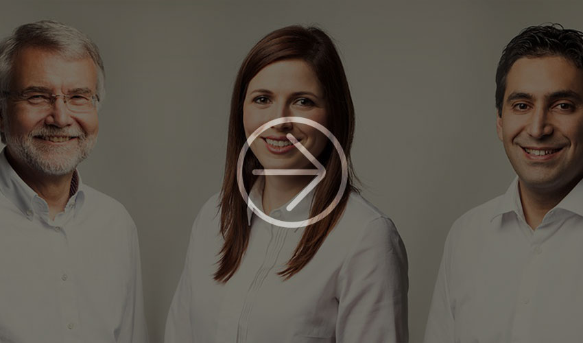 Porträtbild von Dr. Klaus Dieter Lemmen, Dr. Katarina Vahdat und Dr. Amir Vahdat