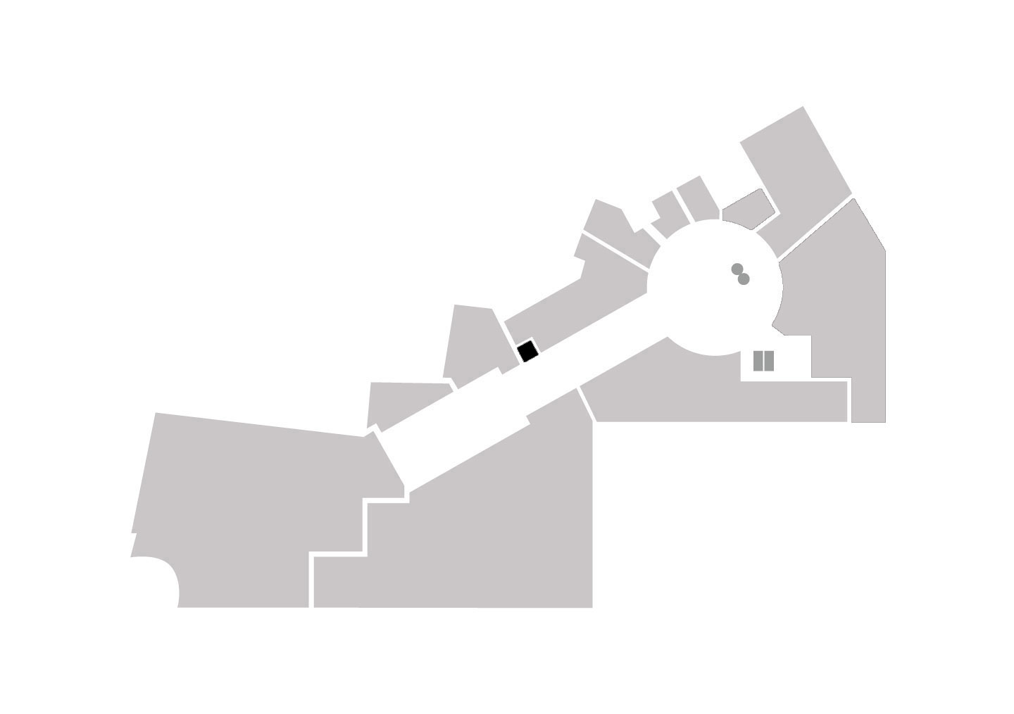 Deutsche Bank is located on the 1st floor - Site plan of the Schadow Arkaden