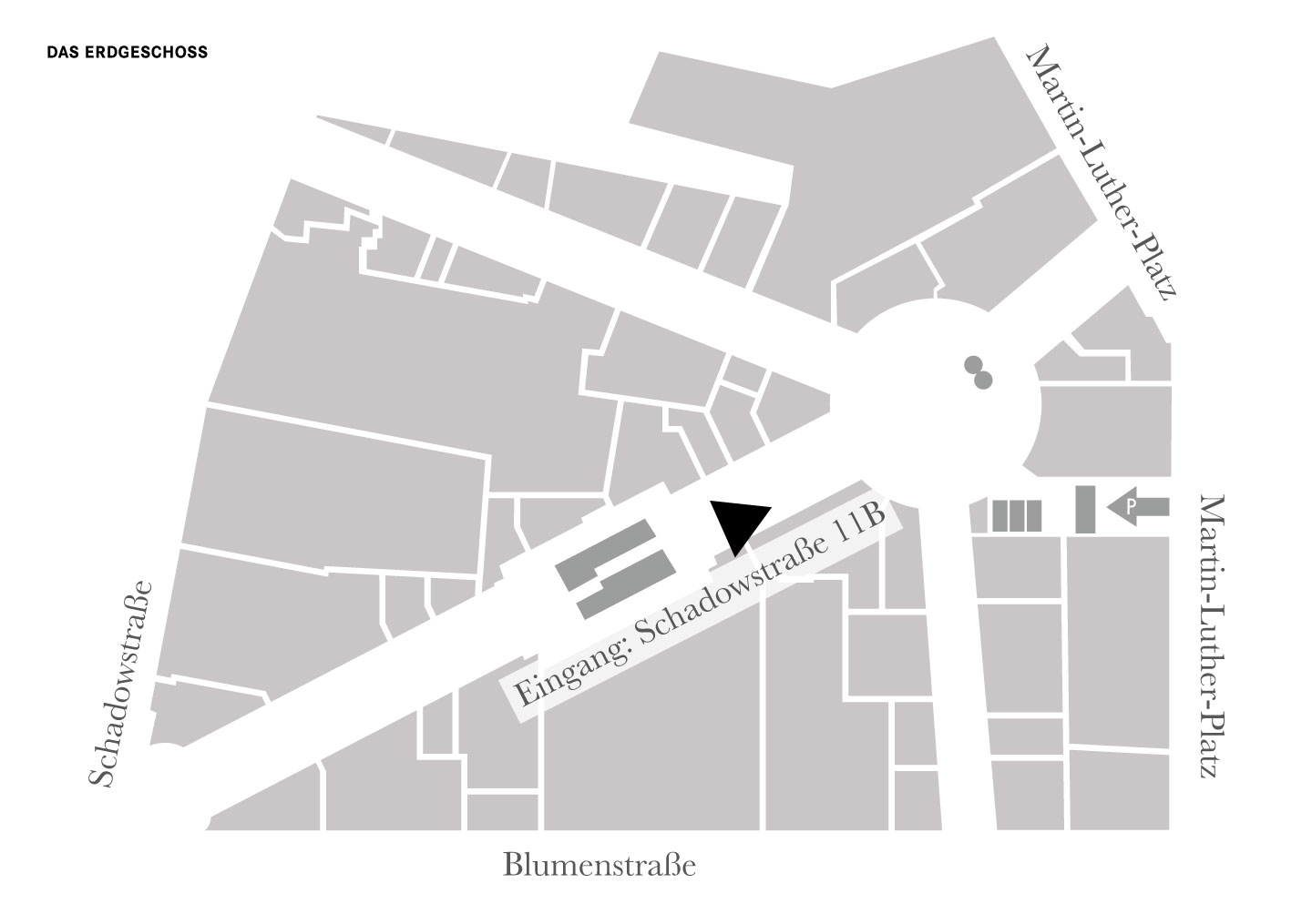 The entrance to the First Bio. Dent. practice is located on the ground floor between Anson's and Parfümerie Schnitzler on the 5th floor - Schadow Arkaden site plan