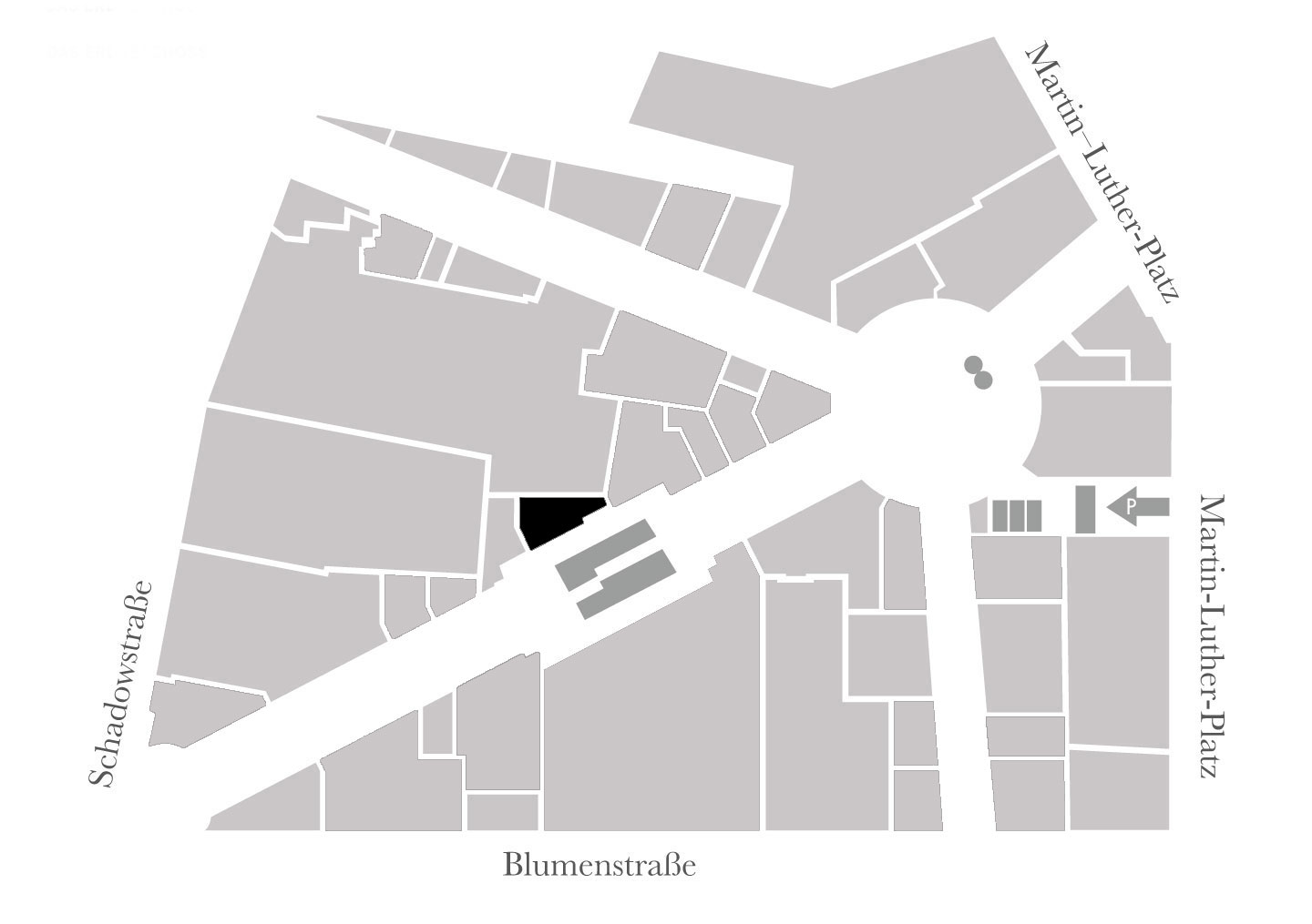 The theatre on the Kö is located on the ground floor - Schadow Arkaden site plan