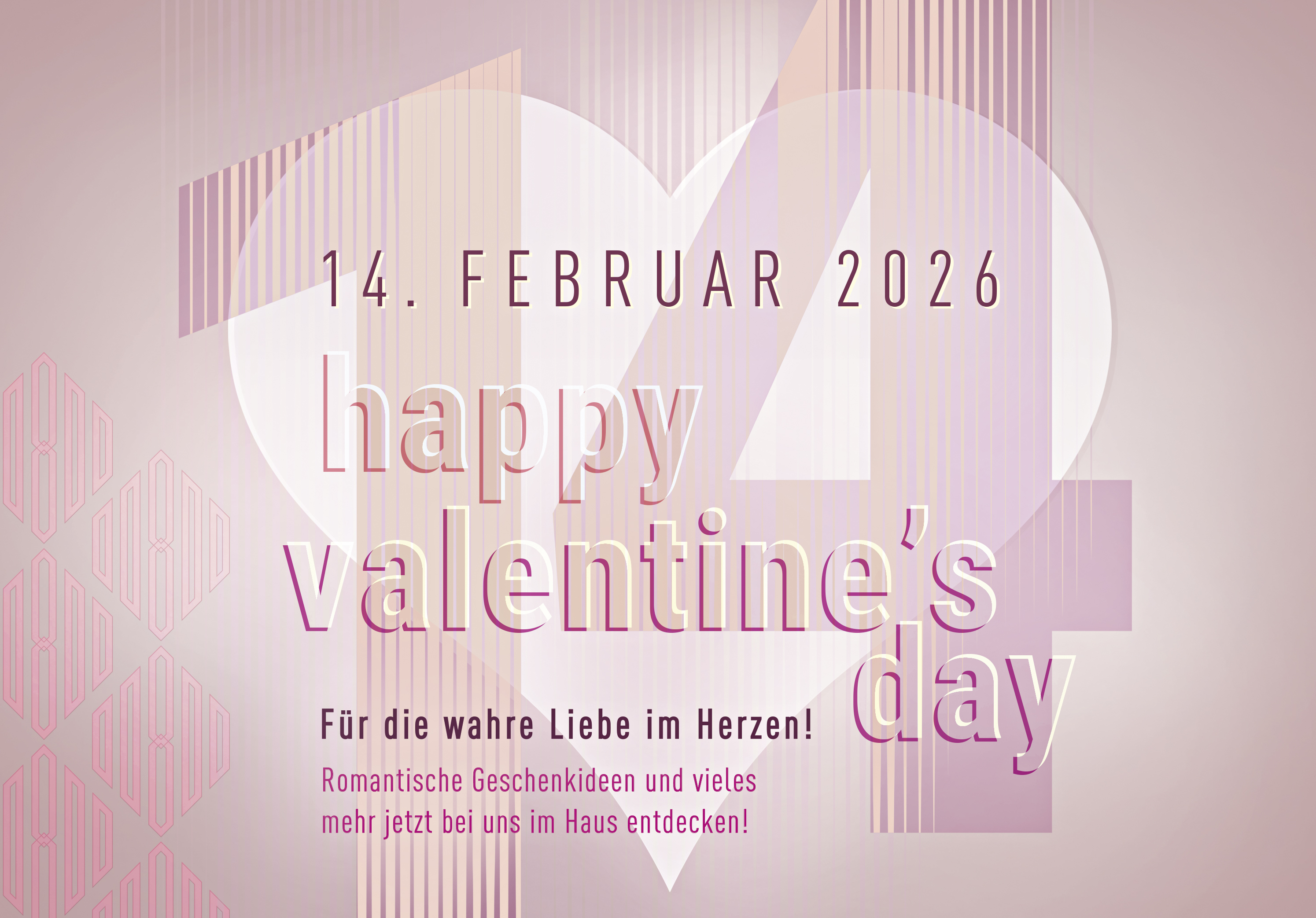 Valentine's Day in the Schadow Arkaden on February 14, 2026