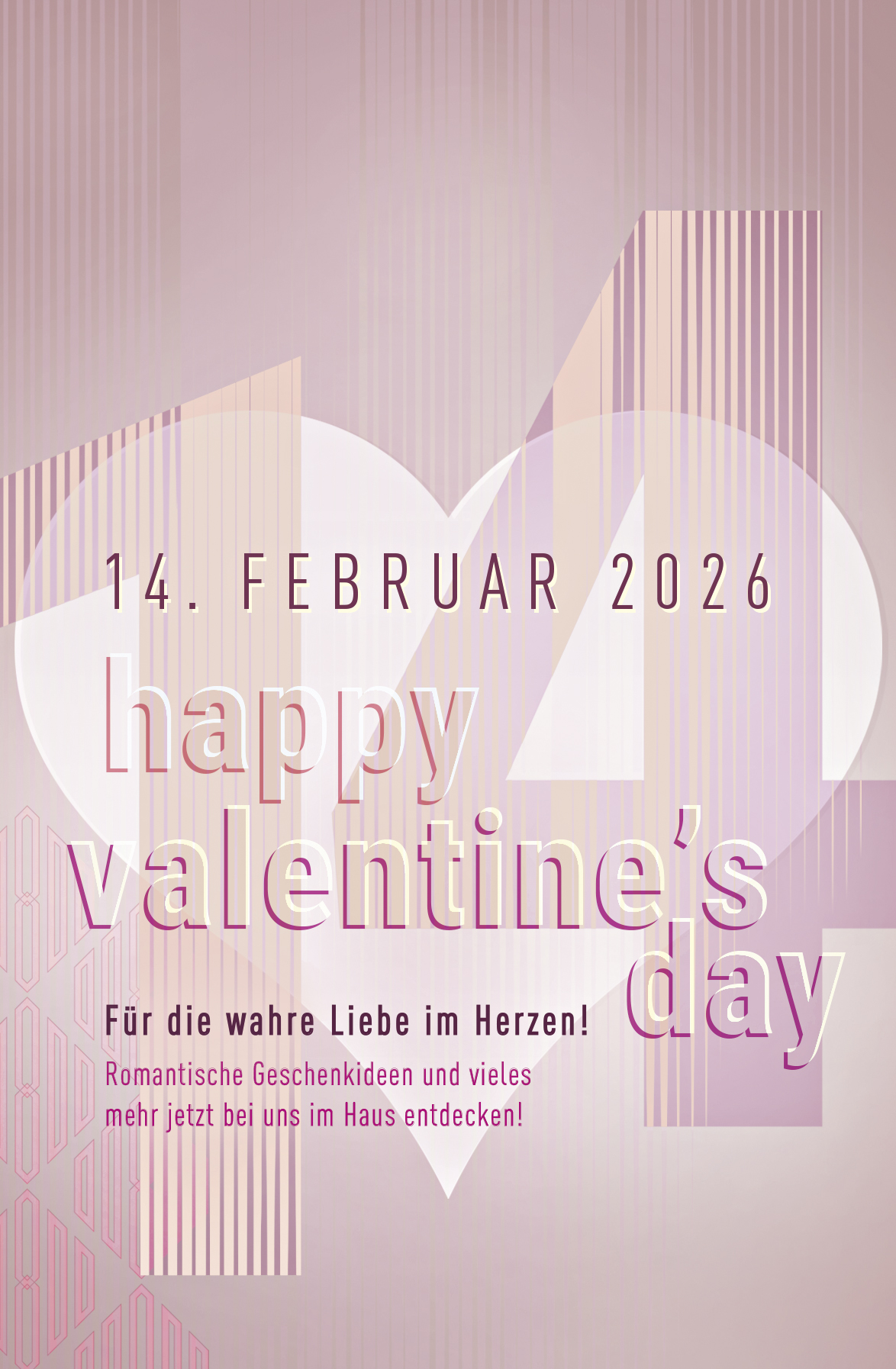 Valentine's Day in the Schadow Arkaden on February 14, 2026