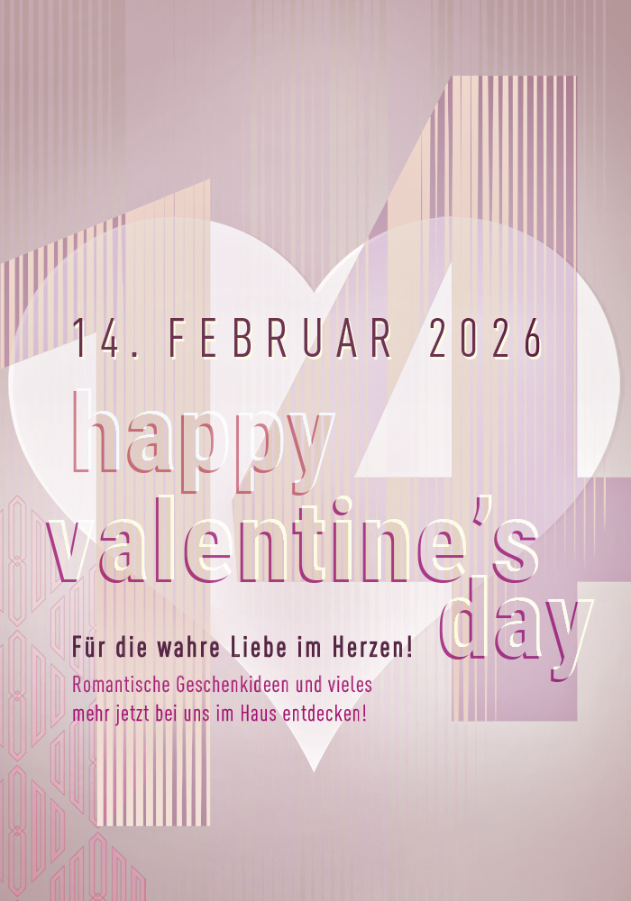 Valentine's Day in the Schadow Arkaden on February 14, 2026